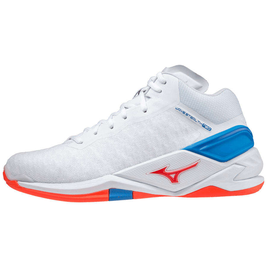 Mizuno Wave Stealth Neo Mid White-Red-French Blue
